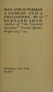 Cover of: Man and superman by George Bernard Shaw