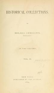 Cover of: Historical collections