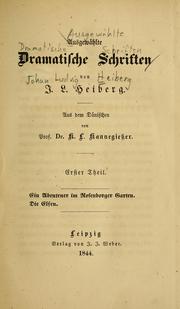 Cover of: Ausgewählte dramatische Schriften