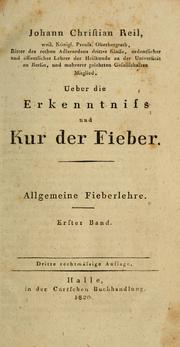 Ueber die Erkenntniss und Kur der Fieber by Johann Christian Reil