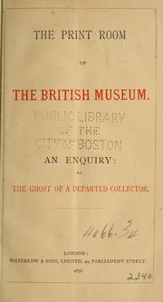 Cover of: The Print room of the British museum