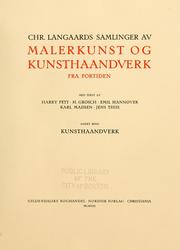 Cover of: Chr. Langaards samlinger av malerkunst og kunsthaandverk fra fortiden by Chr Langaard