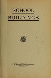 Cover of: School buildings | Colorado. Dept. of public instruction. [from old catalog]