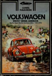 Cover of: Volkswagen service, repair handbook: Beetle, Super Beetle, Karmann Ghia, 1961-1972 | Eric Jorgensen