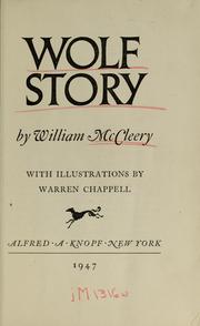 Cover of: Wolf story by William McCleery