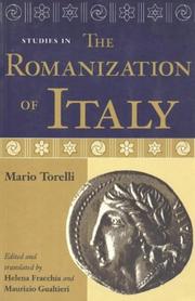 Cover of: Studies in the Romanization of Italy by Mario  Torelli