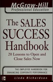 Cover of: The sales success handbook: 20 lessons to open and close sales now