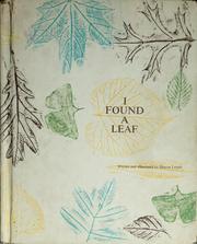 Cover of: I found a leaf by Sharon Lerner