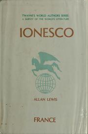 Cover of: Ionesco by Allan Lewis