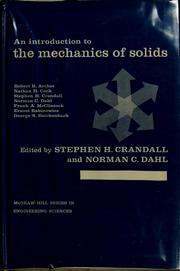 Cover of: An introduction to the mechanics of solids