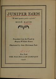 Cover of: Juniper farm: "Il était quatre petits enfants"