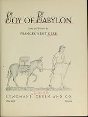 Cover of: Boy of Babylon by Frances Kent Gere