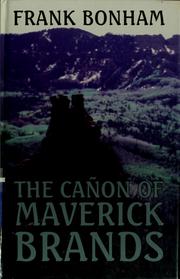 Cover of: The cañon of maverick brands by Frank Bonham