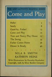 Cover of: Come and play by Nila Banton Smith