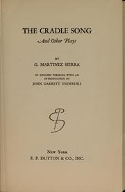 Cover of: The cradle song and other plays