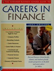 Cover of: The Harvard Business School guide to careers in finance by Harvard Business School