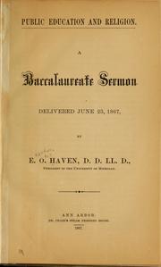 Cover of: Public education and religion by E. O. Haven