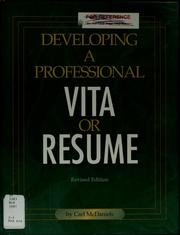 Cover of: Developing a professional vita or resume