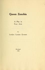 Cover of: Queen Zenobia by Leolyn Louise Everett
