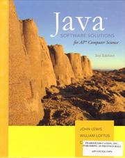 Cover of: Java Software Solutions for AP Computer Science