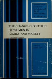 Cover of: The Changing position of women in family and society: a cross-national comparison