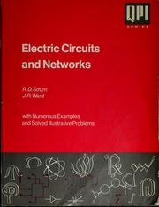 Cover of: Electric circuits and networks