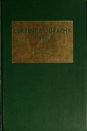 Cover of: Current biography yearbook, 1980