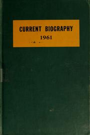 Cover of: Current biography yearbook: 1961