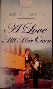 Cover of: A love all her own