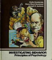 Cover of: Investigating behavior by Otello Desiderato