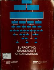 Cover of: Supporting grassroots organizations