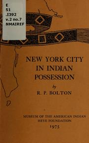 Cover of: New York City in Indian possession