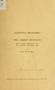 Cover of: Centennial biographies