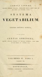 Cover of: Systema vegetabilium by Carl Linnaeus