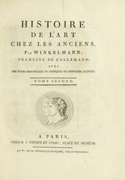 Cover of: Histoire de l'art chez les anciens