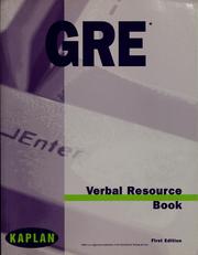 Cover of: GRE verbal resource book