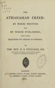 The Athanasian Creed by Edmund S. Ffoulkes