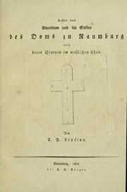 Ueber das Alterthum und die Stifter des Doms zu Naumburg by C. P. Lepsius