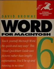 Cover of: Word 6 for Macintosh