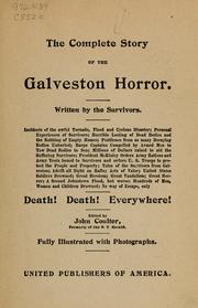 Cover of: The complete story of the Galveston horror