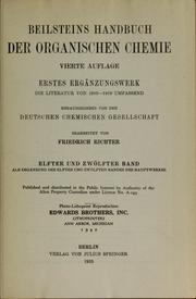 Cover of: Beilsteins Handbuch der organischen Chemie, vierte Auflage by Deutsche Chemische Gesellschaft