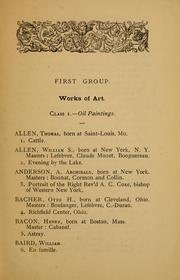 Cover of: Official catalogue of the U.S. Fine arts section