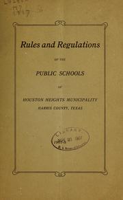 Cover of: Rules and regulations ...