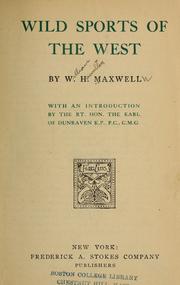 Cover of: Wild sports of the West by W. H. (William Hamilton) Maxwell