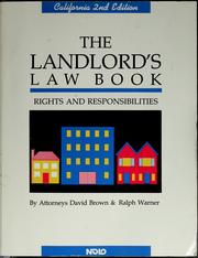 Cover of: The landlord's law book: rights and responsibilities