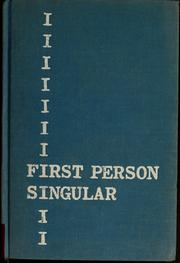 Cover of: First person singular: essays for the sixties