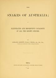 Cover of: The snakes of Australia by Gerard Krefft