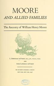 Moore and allied families by Louis Effingham De Forest