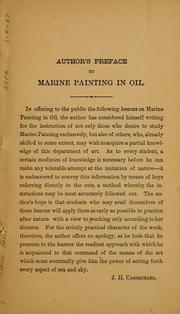 Cover of: Marine and landscape painting in oil