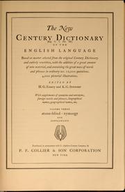 Cover of: The new Century dictionary of the English language